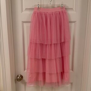 American Girl elegant Pink Tiered tulle Skirt girls size medium 10/12